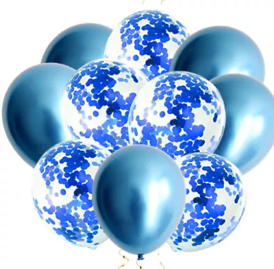 $5.99 • Buy 12inch Latex Metallic Balloon Confetti Filled Birthday Party Decoration
