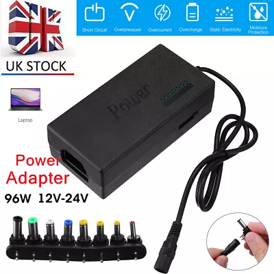 £11.99 • Buy Universal 96W Power Supply Adapter Charger 12-24V For PC Laptop & Notebook AC/DC