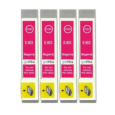 £10.75 • Buy 4 Magenta Ink Cartridges For Epson Stylus Photo PX650, PX730WD, R265, RX585