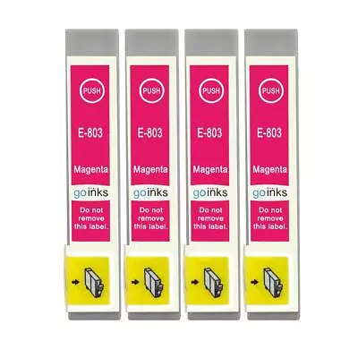 £8.99 • Buy 4 Magenta Ink Cartridges For Epson Stylus Photo PX650, PX730WD, R265, RX585