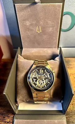 Bulova Maquina Automatic Skeleton Watch C977951 Rose Gold  • £190