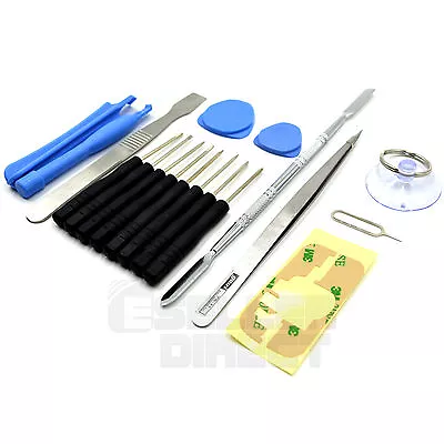 IPhone 4 & 4S - 19-in-1 Cracked Screen & Battery Cover Repair Opening Tool Kit • £4.25