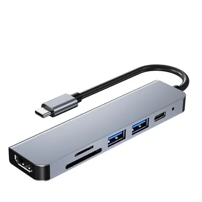 $27 • Buy 6in1 USB-C Hub Type C To HDMI USB 3.0 TF SD PD Portable Docking Station Adapter
