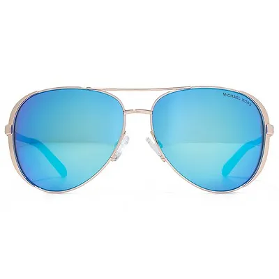 $52.99 • Buy NWT Michael Kors Sunglasses MK 5004 100325 Rose Gold / Mirrored Blue 59 Mm NIB