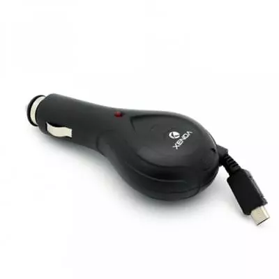 RETRACTABLE CAR CHARGER DC SOCKET PLUG-IN POWER ADAPTER MICROUSB For SMARTPHONES • $10.23