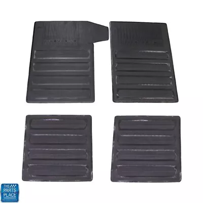 1968-72 Oldsmobile Cutlass / 442 Black All Rubber Floor Mats - Set Of 4 • $274.99