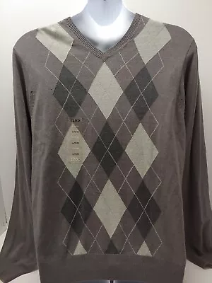 Men's Sweater Izod Argyle XL Cotton/Acrylic V-Neck Pullover • $16.50