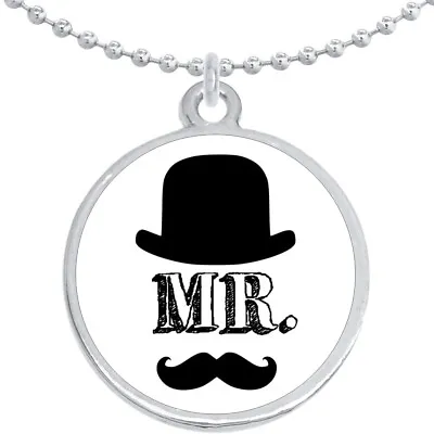 Mr Moustache Round Pendant Necklace Beautiful Fashion Jewelry • $15.88