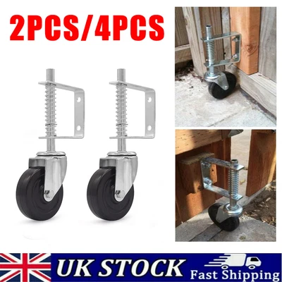 £17.99 • Buy Gate Wheel Spring Loaded Garden Galvanised Heavy Duty Sliding Caster For Gate