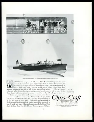 1930 Chris-Craft 26 Runabout Boat Illustrated Vintage Print Ad • $9.99