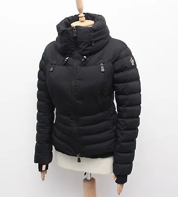 Women's MONCLER GRENOBLE Bear Ski Down Puffer Jacket Full Zip Black 2 ~S/M • $540