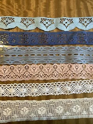 £8 • Buy Bundle Of 6 Lengths Of New Lace. Blue, Pink, Cream. See Description. K.