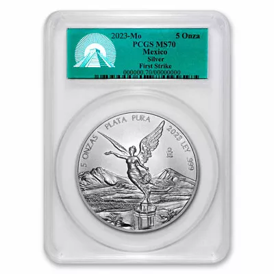 2023 Mexico 5 Oz Silver Libertad MS-70 PCGS (FirstStrike®) • $414.92