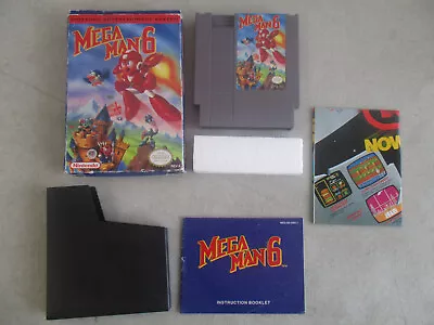 Nintendo Nes Mega Man 6 Cib Game Box Manual Original Authentic • $86