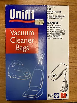 5x UNIFIT UNI163 LG SANYO Hoover Bags • £4