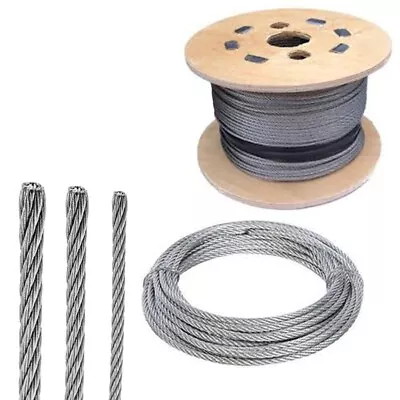 Stainless Steel Wire Rope Cable 2mm 3mm 4mm 5mm 6mm 8mm FREE DELIVERY  UK SELLER • £259.99