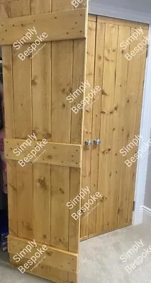 Pine Ledged Doors Rustic Barn Cottage Doors  Wardrobe Doors Made To Measure • £150