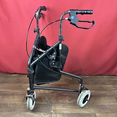 Coopers 3 Wheel Lightweight Folding Mobility Walking Aid Gun Metal Grey Walker  • £49.99