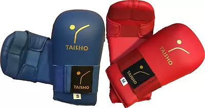 KARATE MITTS GLOVES - Semi Contact Gloves - RED Or BLUE - Many Sizes Available • £15.50