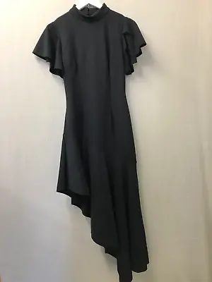 £10 • Buy ASOS Black Asymmetric Hem Backless Occasion Dress Size 10