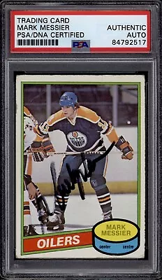 1980 Opc #289 Mark Messier Rookie Card Psa/dna Autograph • $250