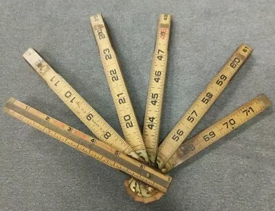 Vintage Lufkin Red End Extension 72  Inch Folding Ruler No. X46  Lot A5-18 • $14.99