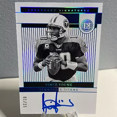 2022 Panini Encased Football Legendary Vince Young Auto /15 Blue SSP • $53.09