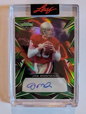 JOE MONTANA Auto 2023 Leaf Vibrance San Francisco Football HOF Autograph 1/25 • $66