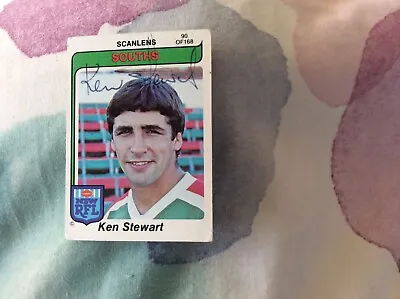 $20 • Buy Scanlens 1980 Rugby League Trading Card NRL Ken Stewart Autographed South Sydney