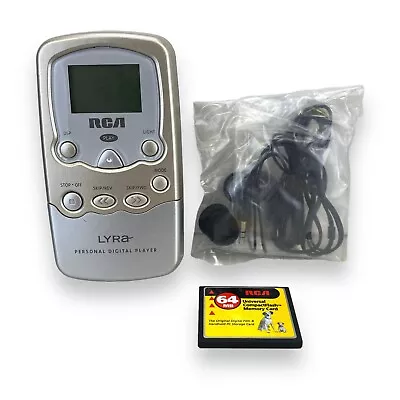 RCA Lyra Personal MP3 Digital Player RD2204 64 MB Card Headphones Bundle Works • $24.95