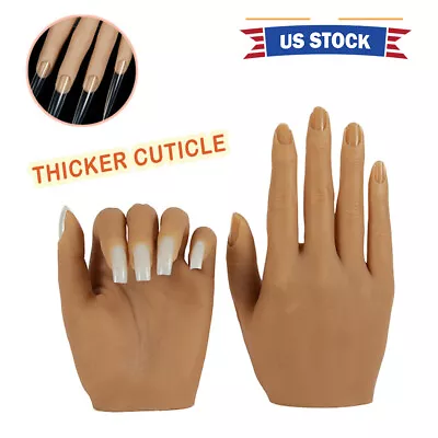 KnowU Silicone Hand Model Fake Hand Nail Practice Female Display Lifelike A Pair • $38.70