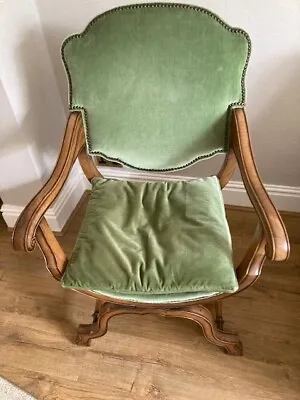 £195 • Buy Captains Chair In Green Velvet