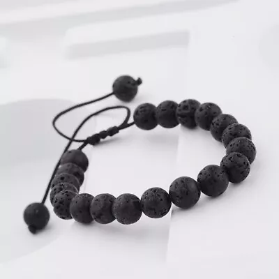 Charm 8MM Natural Stone Beads Turquoise Agate Macrame Reiki Mens Bracelets • $6.69