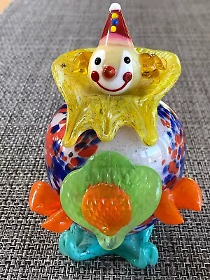 Vintage Fat Bellied Murano Clown In Venetian Italian Glass • £22.50