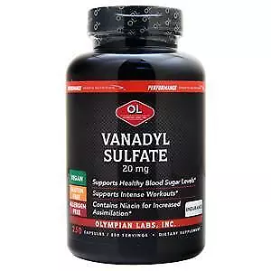 Olympian Labs Vanadyl Sulfate (20mg) With Niacin  250 Caps • $27.45