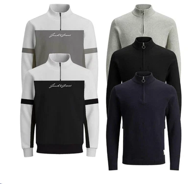 £24.99 • Buy Jack And Jones Men's Turtle Neck Quarter Zip Jumper Knitted Pullover Cardigans