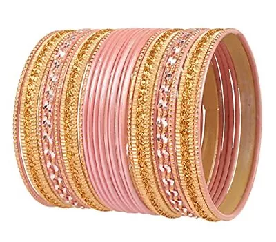  Colorful 2 Dozen Bangle Collection Indian Bollywood Alloy Metal Textured Baby • $25.99