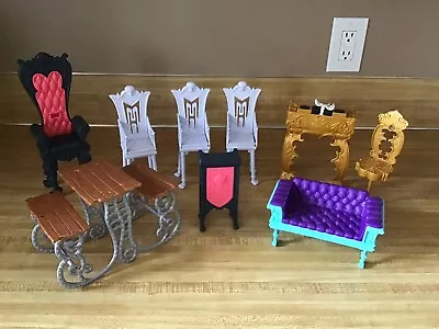 Monster High Freaky Fusion CATACOMBS CASTLE & High School + Other Furniture LOT • $20.99