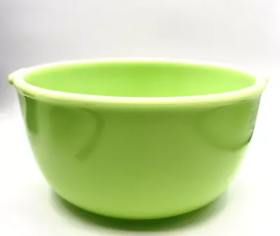 Vintage McKee Jadeite Glass Mixing Bowl Sunbeam Mixer Tab Handles 9  • $44.95