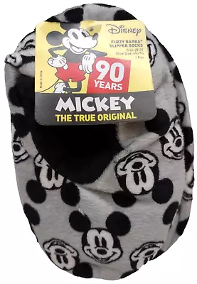 Kids Disney Mickey Mouse Fuzzy Babba Slipper Socks Shoe Size 4.5-7.5( 2T-3T) • £8