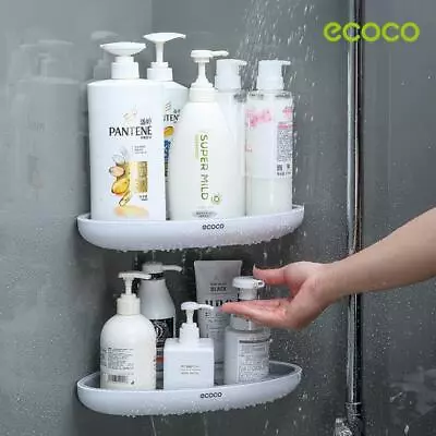 Ecoco Bathroom Corner Shower Shelf Corner Shower Caddy Shower Storage Organizer • $16.99