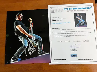 Signed Metallica Robert Trujillo Photo 100% Authentic W. Metalligraphs COA 8x10 • $119.99