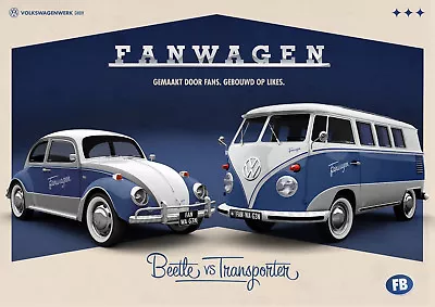 German Volkswagen Beetle And Transporter T-1 Poster • $3.99