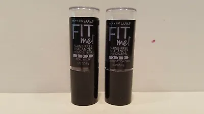 Maybelline-Lot 2 ~ Fit Me! Shine Free + Balance Foundation~Porcelain #110 NWOB  • $11.95