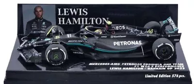 Minichamps Mercedes-AMG W14 Bahrain GP 2023 - Lewis Hamilton 1/43 Scale • $87.11