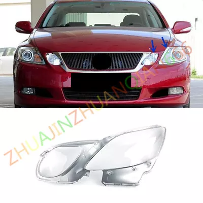 For Lexus GS 2006-2011 Left Side Headlight Clear Lens Cover Replace + Sealant • $108