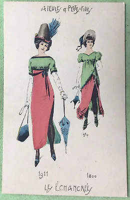 All Echancree Style Mucha Petite Fashion Girls 1911 Vintage Postcard • $4.95