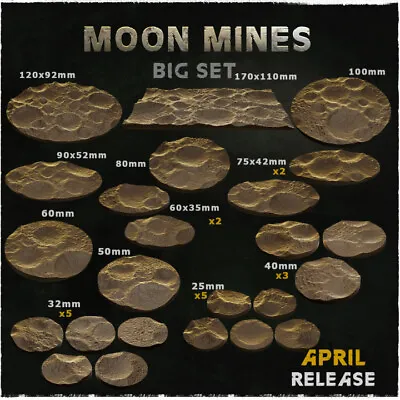 3D Printed Moon Mines For Warhammer 40k/AOS - Great For Mechanicus • £6.50