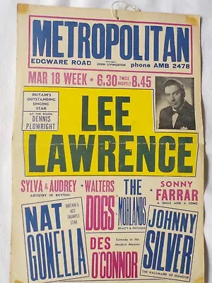 Vintage Poster Metropolitan Theatre Edgware Road 1957 • £15