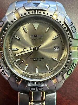 $29.95 • Buy Casio MTD-1020 100M Analog Diver Watch Japan Movement Stainless Needs Battery